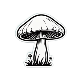 mushroom sticker SVG PNG design with clean design elements