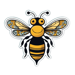 unicorn bee SVG PNG design with clean design elements