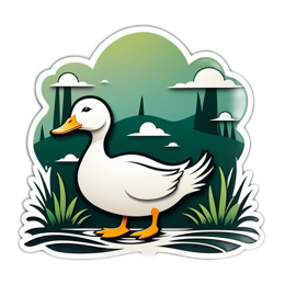 duck nature SVG PNG design with clean design elements