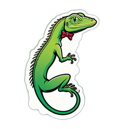 lizard sticker SVG PNG design with clean design elements