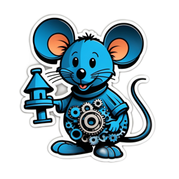 fantasy mouse gears SVG PNG design