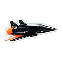 gaming spaceship SVG PNG design with clean design elements