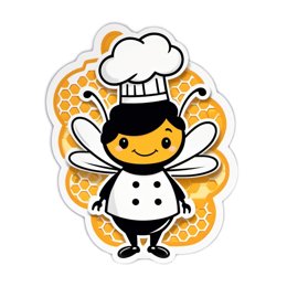 bee chef SVG PNG design with clean design elements