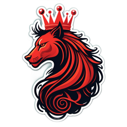 lion sticker SVG PNG design with clean design elements