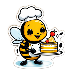 bee cake SVG PNG design