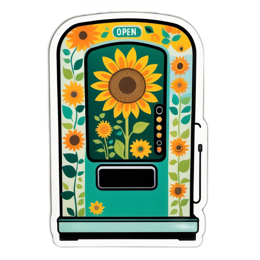 kitchen sunflowers floral SVG PNG design with green and yellow floral elements