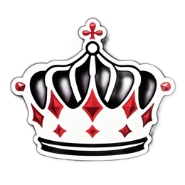 crown red SVG PNG design with clean design elements
