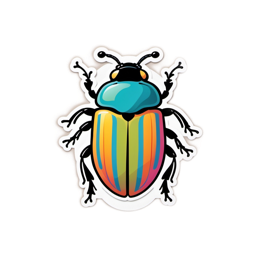 colorful beetle SVG PNG design with clean design elements