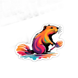 sticker colorful badger SVG PNG design