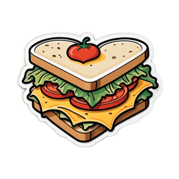sandwich heart SVG PNG design