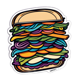 sticker colorful sandwich SVG PNG design