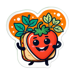 sticker cartoon sandwich SVG PNG design