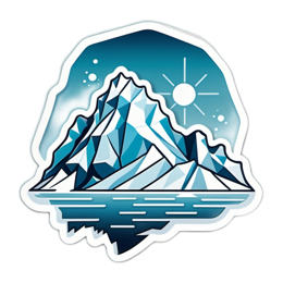 iceberg sun SVG PNG design with clean design elements