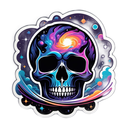cosmic skull SVG PNG design
