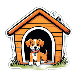 dog house happy SVG PNG design
