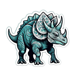fantasy triceratops SVG PNG design with clean design elements