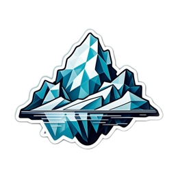 iceberg geometric SVG PNG design with clean design elements