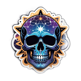skull cosmic SVG PNG design with clean design elements