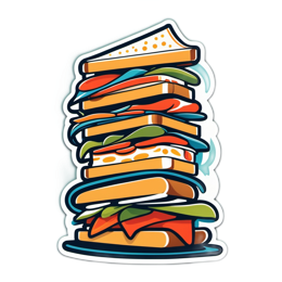 sandwich stack colorful SVG PNG design