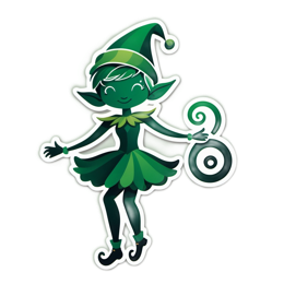 elvish character sticker SVG PNG design