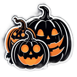 pumpkins stickers SVG PNG design with clean design elements