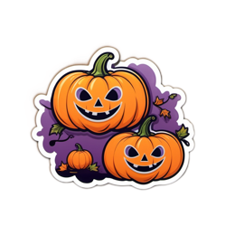sticker pumpkins SVG PNG design with clean design elements