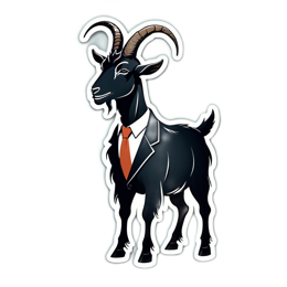cartoon goat suit SVG PNG design
