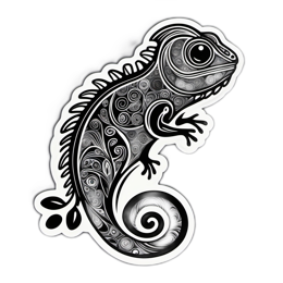 artistic chameleon SVG PNG design