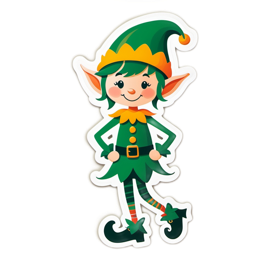 elf sticker SVG PNG design