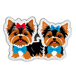 cute yorkies SVG PNG design
