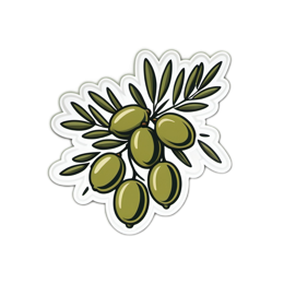 olive branch green SVG PNG design with clean design elements