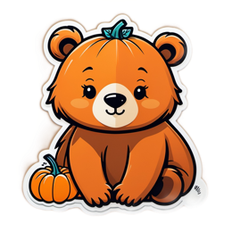 fantasy bear pumpkin SVG PNG design