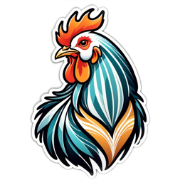 chicken illustration SVG PNG design with clean design elements
