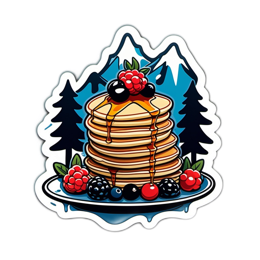 pancakes forest SVG PNG design with clean design elements