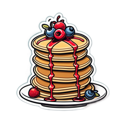 pancakes syrup blueberries SVG PNG design