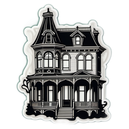 house victorian SVG PNG design with clean design elements