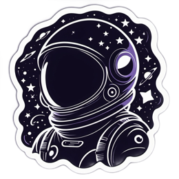 astronaut space stars SVG PNG design with clean design elements