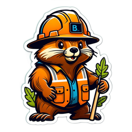 farming worker meerkat SVG PNG design with clean design elements