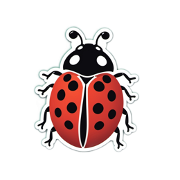 ladybug sticker SVG PNG design with clean design elements