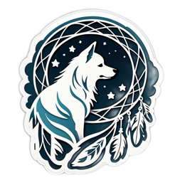 sticker wolf SVG PNG design