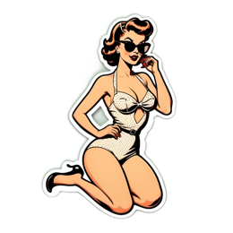 vintage pinup SVG PNG design