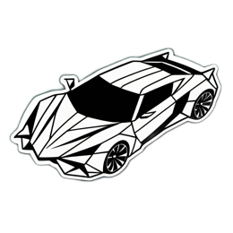 sticker car SVG PNG design with clean design elements