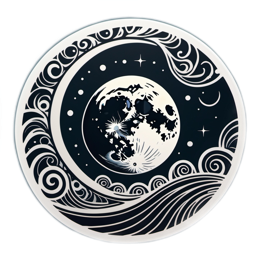 moon wave SVG PNG design