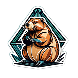 artistic marmot SVG PNG design