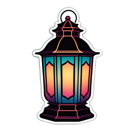 lantern colorful glow SVG PNG design with clean design elements