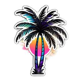 palm sunset SVG PNG design with clean design elements