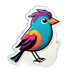 digital bird SVG PNG design with clean design elements
