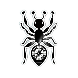 ant black sticker SVG PNG design with clean design elements