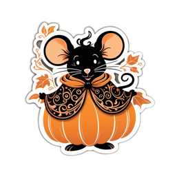 mouse pumpkin SVG PNG design with clean design elements