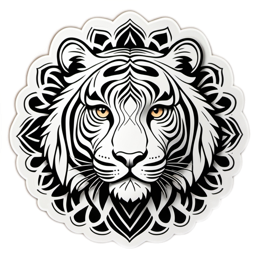 tiger mandala SVG PNG design with clean design elements